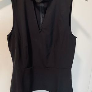 WHBM Black Sleeveless Blouse